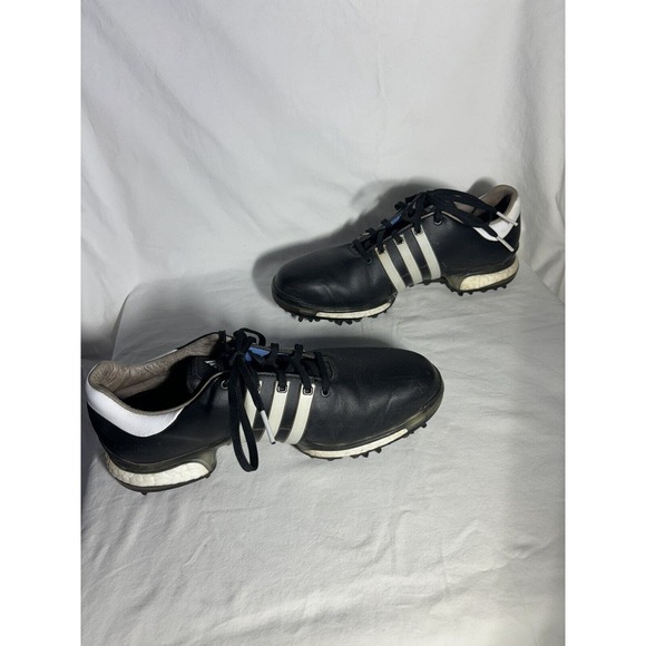 Adidas Adipower Boost Core Golf Shoes Q46753 Men's Size 9.5 US Black Gray N3 - Picture 5 of 7